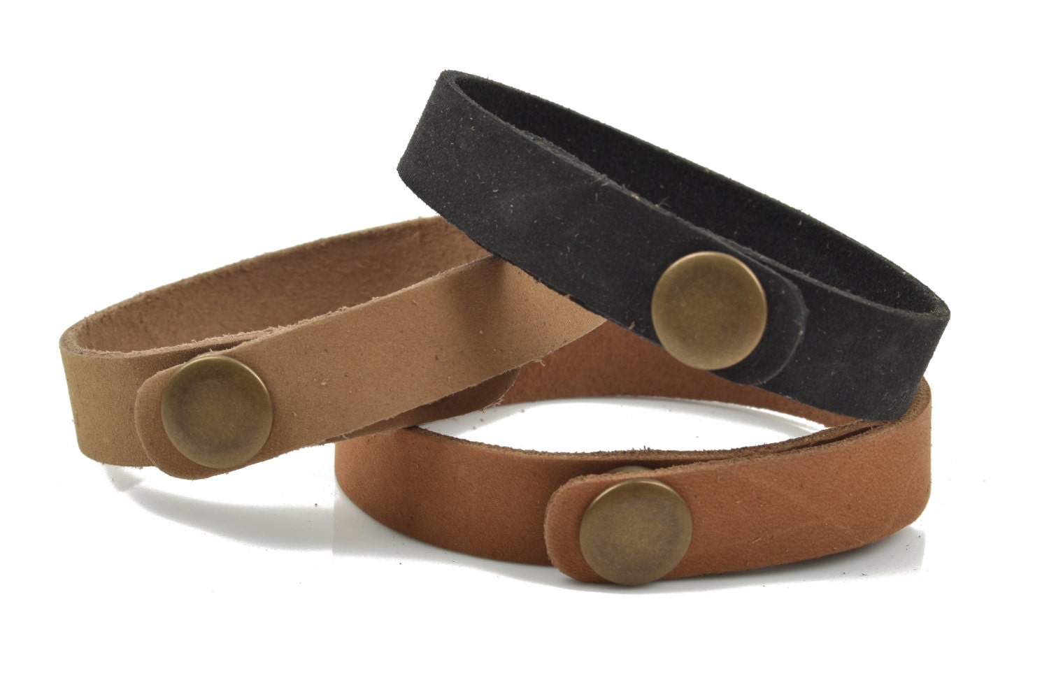 LEATHER CUFF Bracelet Blanks Sample Pack 1/2 wide 6