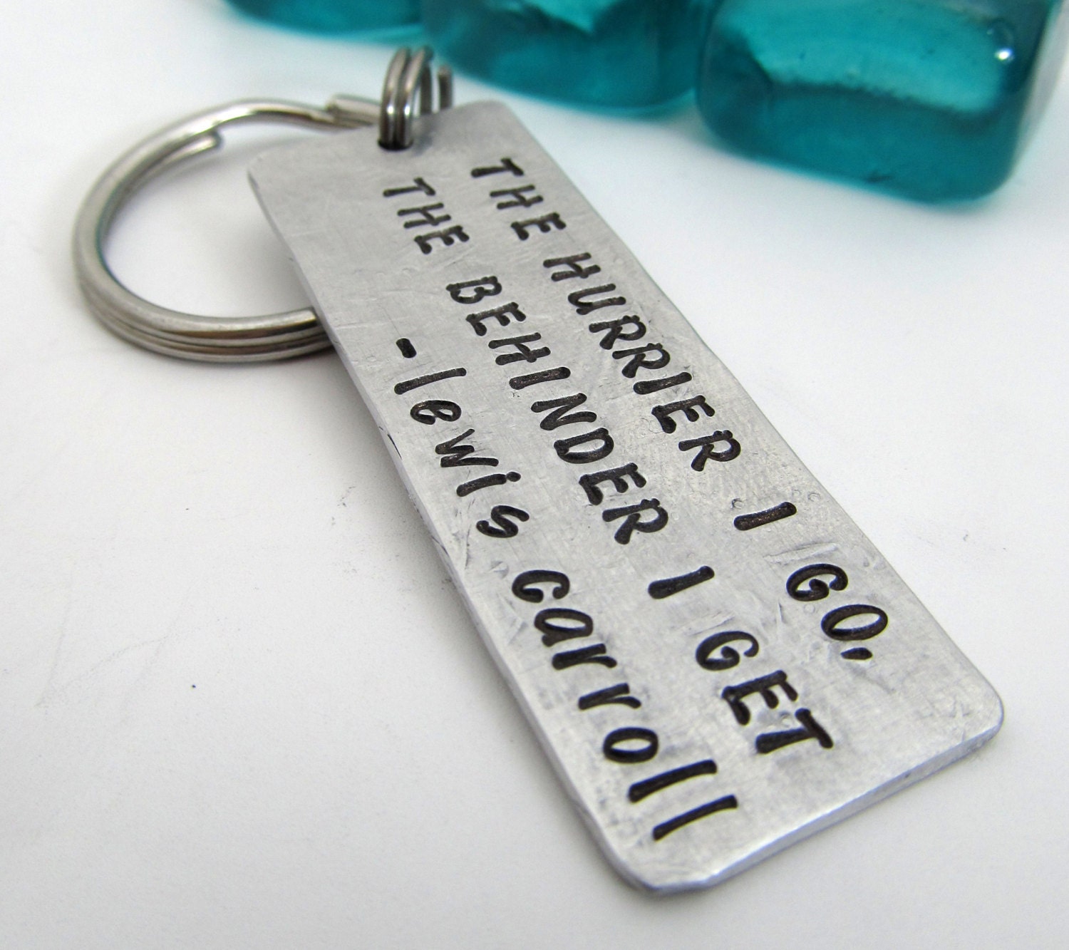 Hand Stamped Key Chain Personalized Keychain By Reginalynndesign 5892