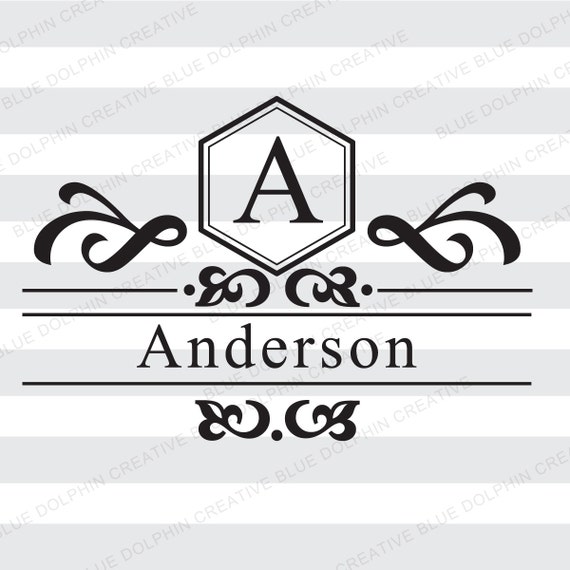 Mailbox Letter Name Monogram Frame SVG png pdf / front door