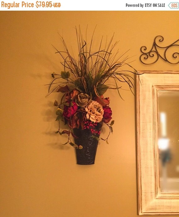 ON SALE Silk Floral Wall Pocket Sconce Magnolia by ... ON SALE Silk Floral Wall Pocket Sconce Magnolia by ... on Pocket Wall Sconce For Flowers id=38234