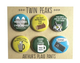 Twin peaks, twin peaks magnets, twin peaks magnet set