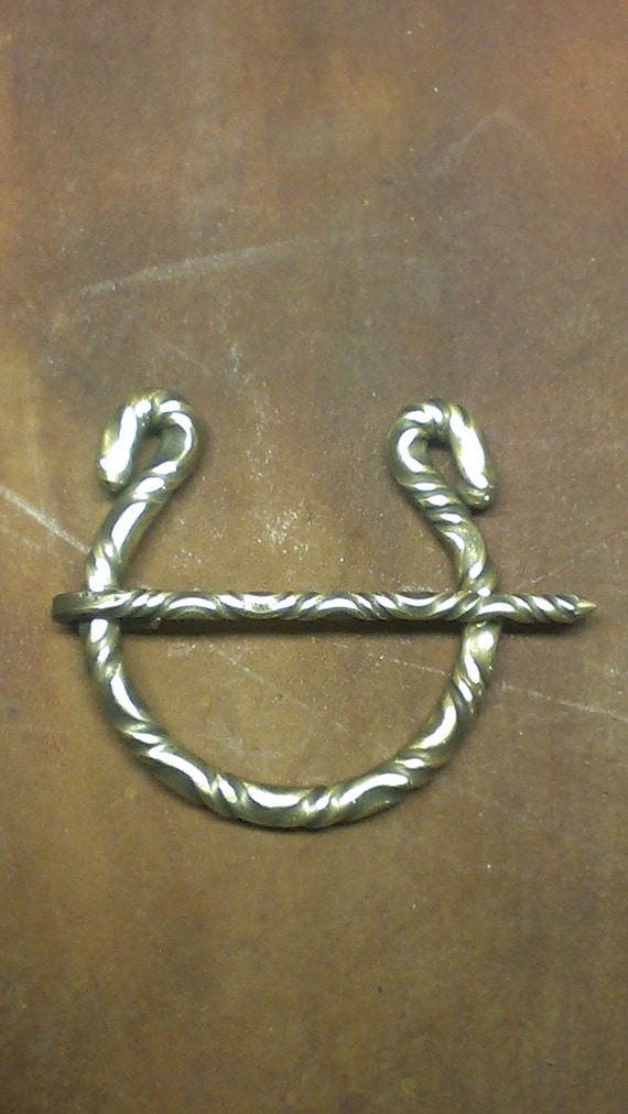 Items similar to Brass Cloak Clasp, Medieval, Viking, Fastener on Etsy