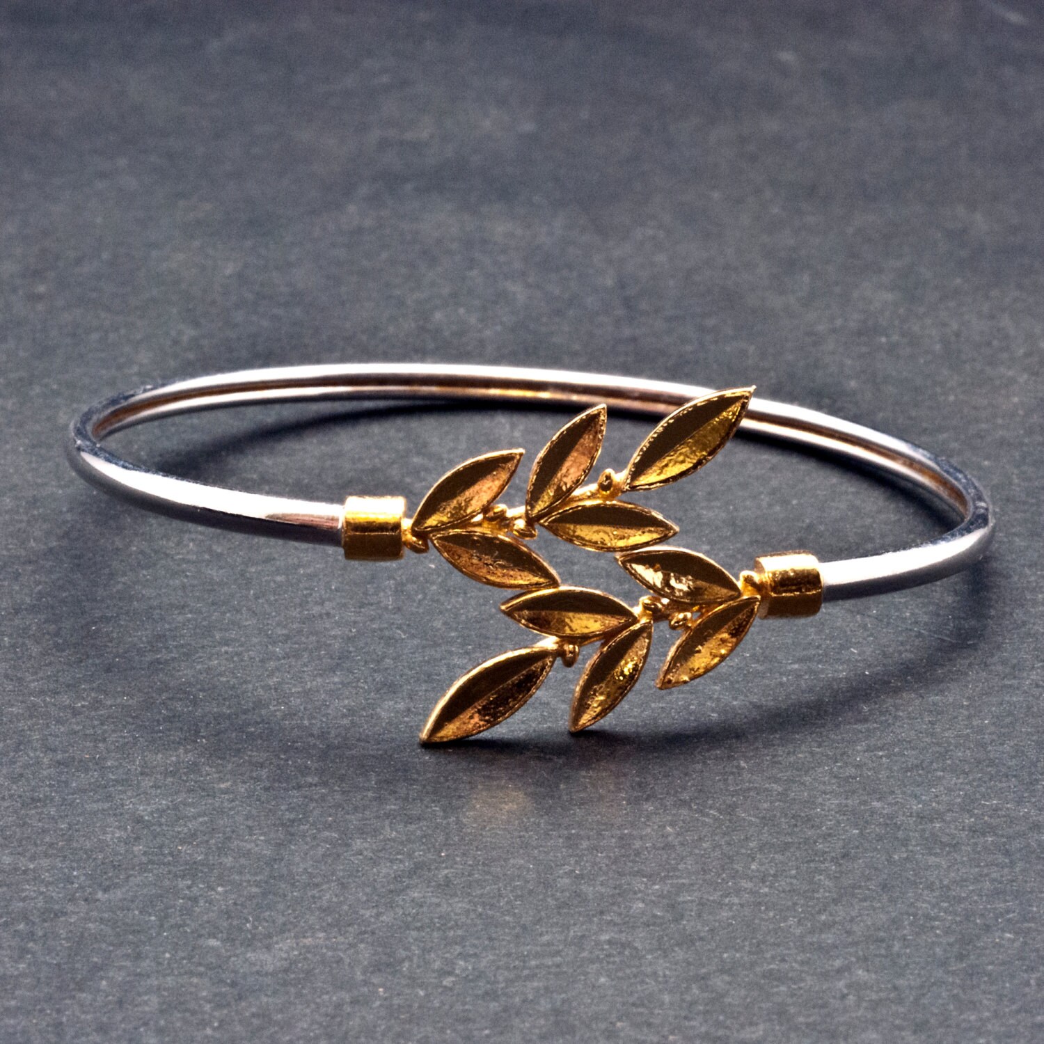 Gold Leaves Bracelet, Goddess Athena Greek Jewelry