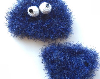 Handmade crochet Cookie Monster inspired outfit, Cookie Monster costume photo prop, baby Cookie Monster Halloween costume, crochet baby