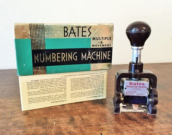 Industrial Turquoise Bates Numbering Machine Stamp