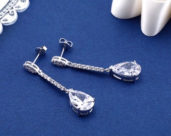 Chandelier Earring, Bridal Earrings, CZ Earrings, Wedding Earrings, Statement Earring, Drop Earring, Bridesmaids Earrings, Crystal Earrings
