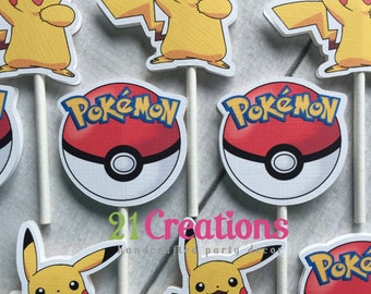 Pokemon Cupcake Toppers