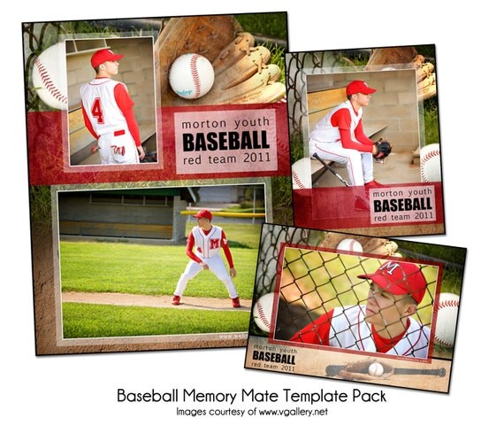 BASEBALL PACK A Memory Mate Sports Photo Templates Digital