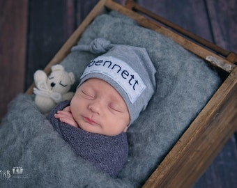 newborn personalized hat - personalize newborn - heirloom gift for baby - baby boy hat - baby girl hat - newborn name hat - hospital hat