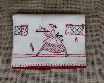 Embroidered Tea Dish towel