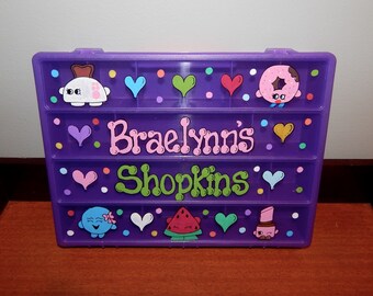 Shopkins Purple Organizer Box and Rainbow Loom Box