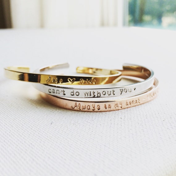 Personalized Cuff Bracelet Custom Cuff Bracelet