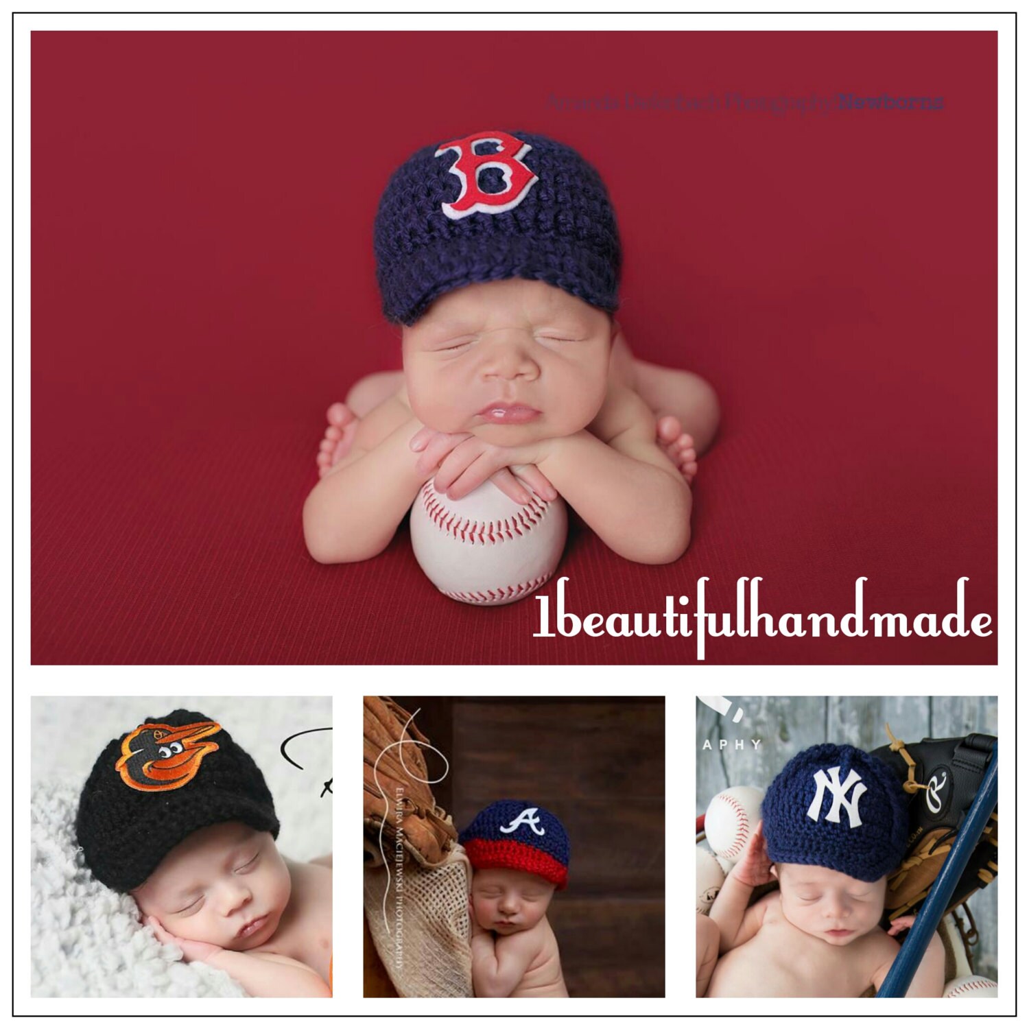 Baby Baseball Team Cap Newborn Baseball cap Baseball photo
