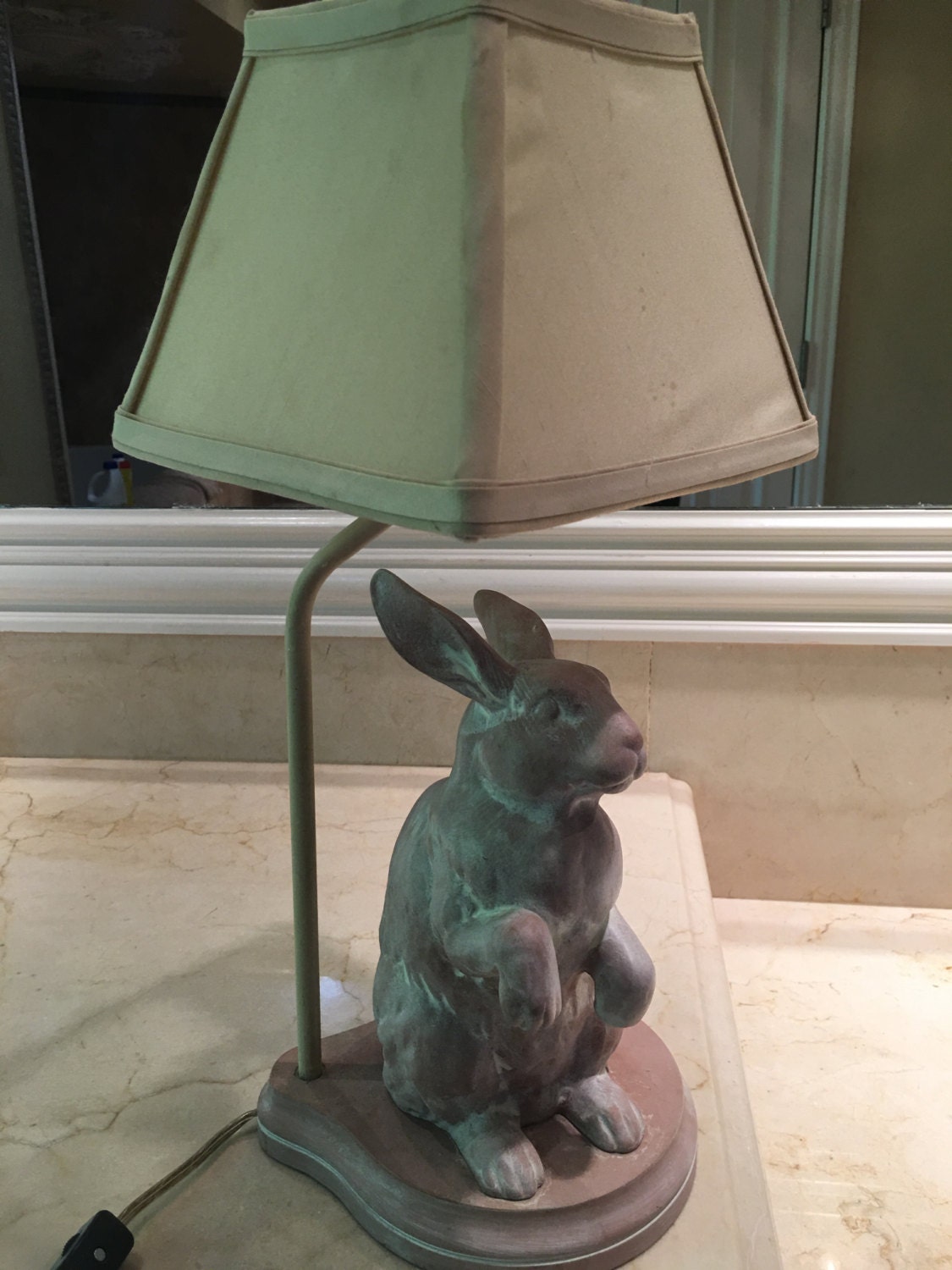Lighting lamps vintage lamp rabbit figurines