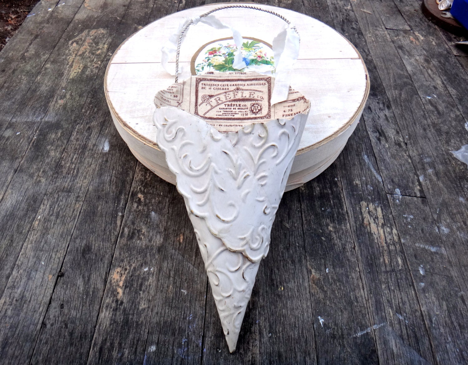 Wall Pocket Metal Wall Pocket Wall Basket French Country