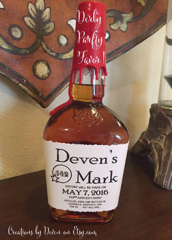 Custom Whiskey Label for Kentucky Derby Hostess Gift Wedding