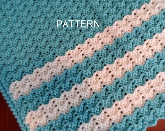 Baby Blanket Crochet Pattern, Petite Ripple, Toddler Afghan, Crib Blanket Pattern