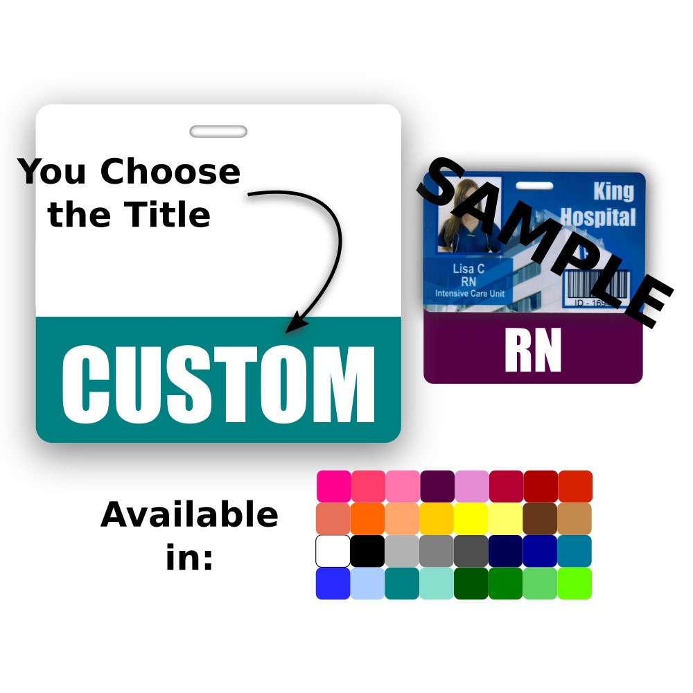 Custom Badge Buddy Horizontal Credential Title Role