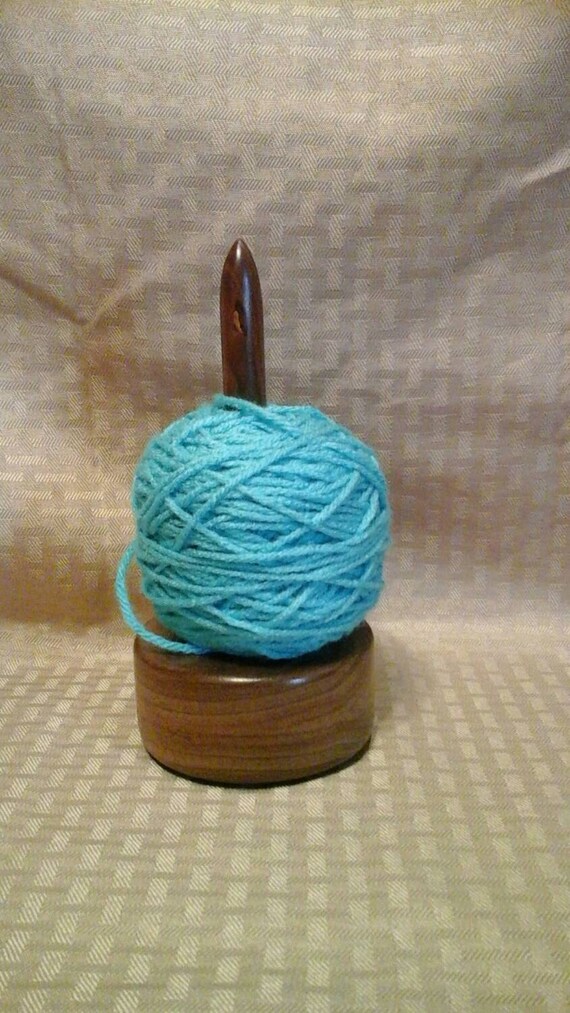 Walnut Yarn Caddy spinning yarn holders Mini Travel Sized