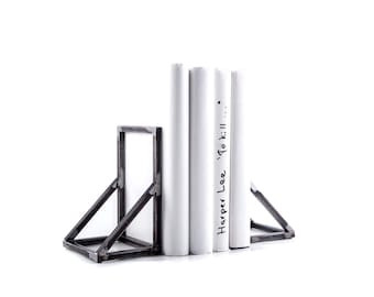 A set of two Decorative Bookends - Raw Gate - // unique book holders for modern home // minimalistic and pure // FREE SHIPPING