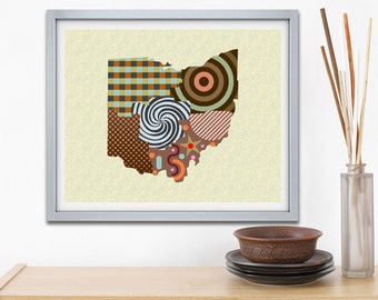 Ohio State Wall Art ohio state decor | etsy Ohio State Wall Art ohio state decor | etsy