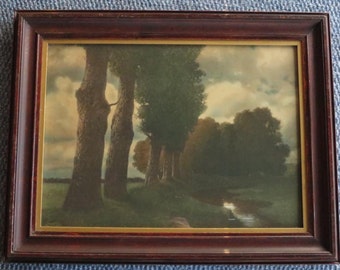 1905 Vintage Framed Landscape Print
