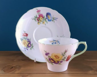 Vintage Shelley Tea Cup and Saucer c1940s
