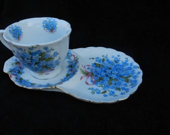Tea and Snack Set: Hand decorated porcelain