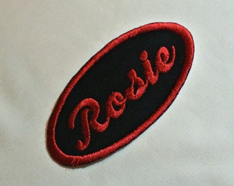 Child Size Rosie the Riveter Patch in Black Perfect for Cosplay in Black Retro and Fun-Any Name Available
