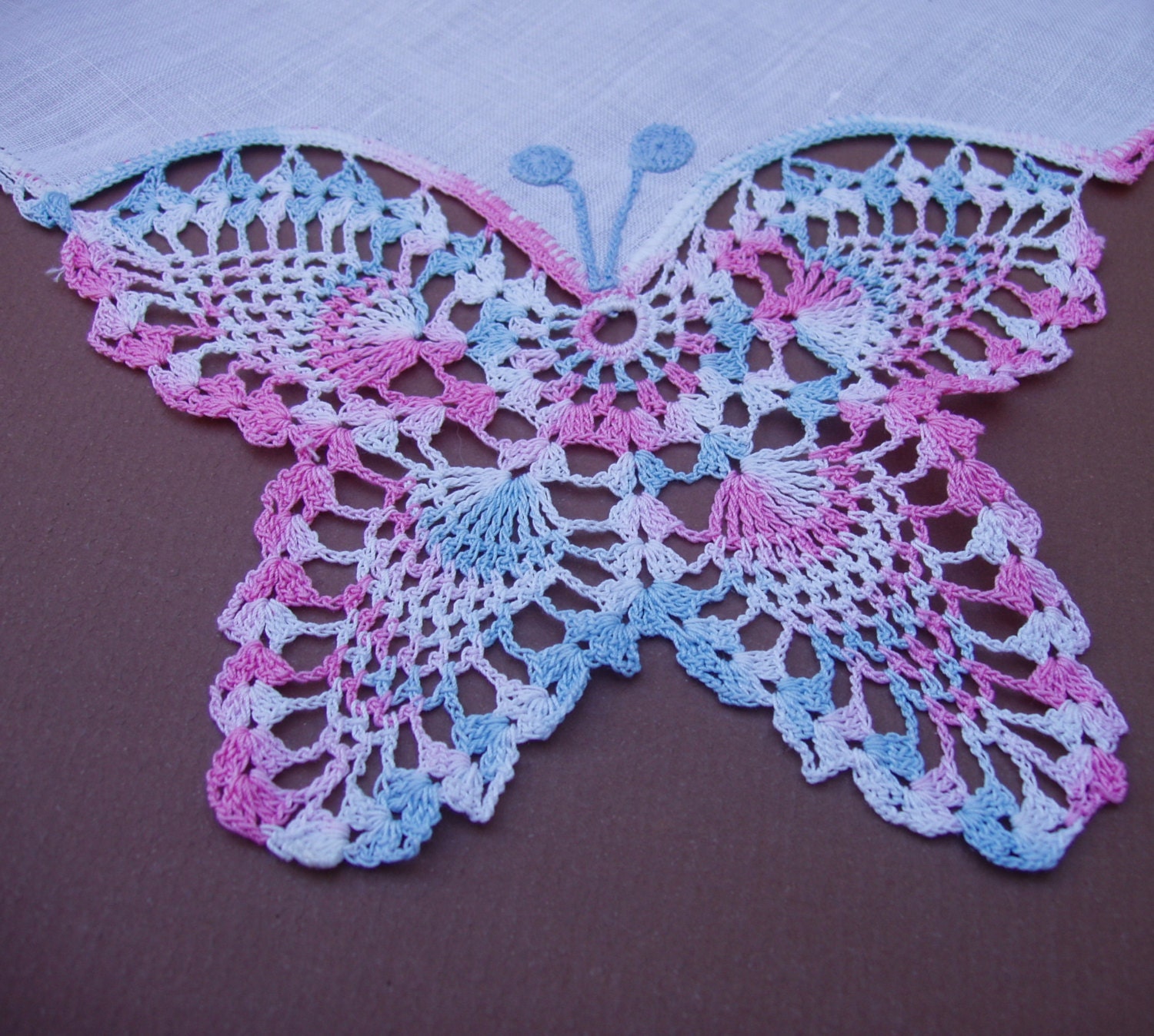 Vintage Crochet Butterfly Hanky Haute Juice