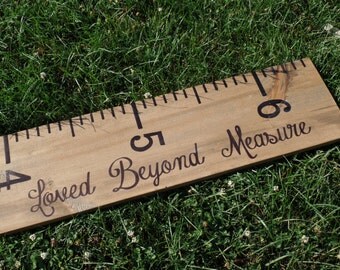 Personalized Giant Child's Measuring Stick, Growth Ruler, Wood Growth Chart, Rustic Wood Ruler, Family Growth Chart, Large Wood Ruler, Ruler