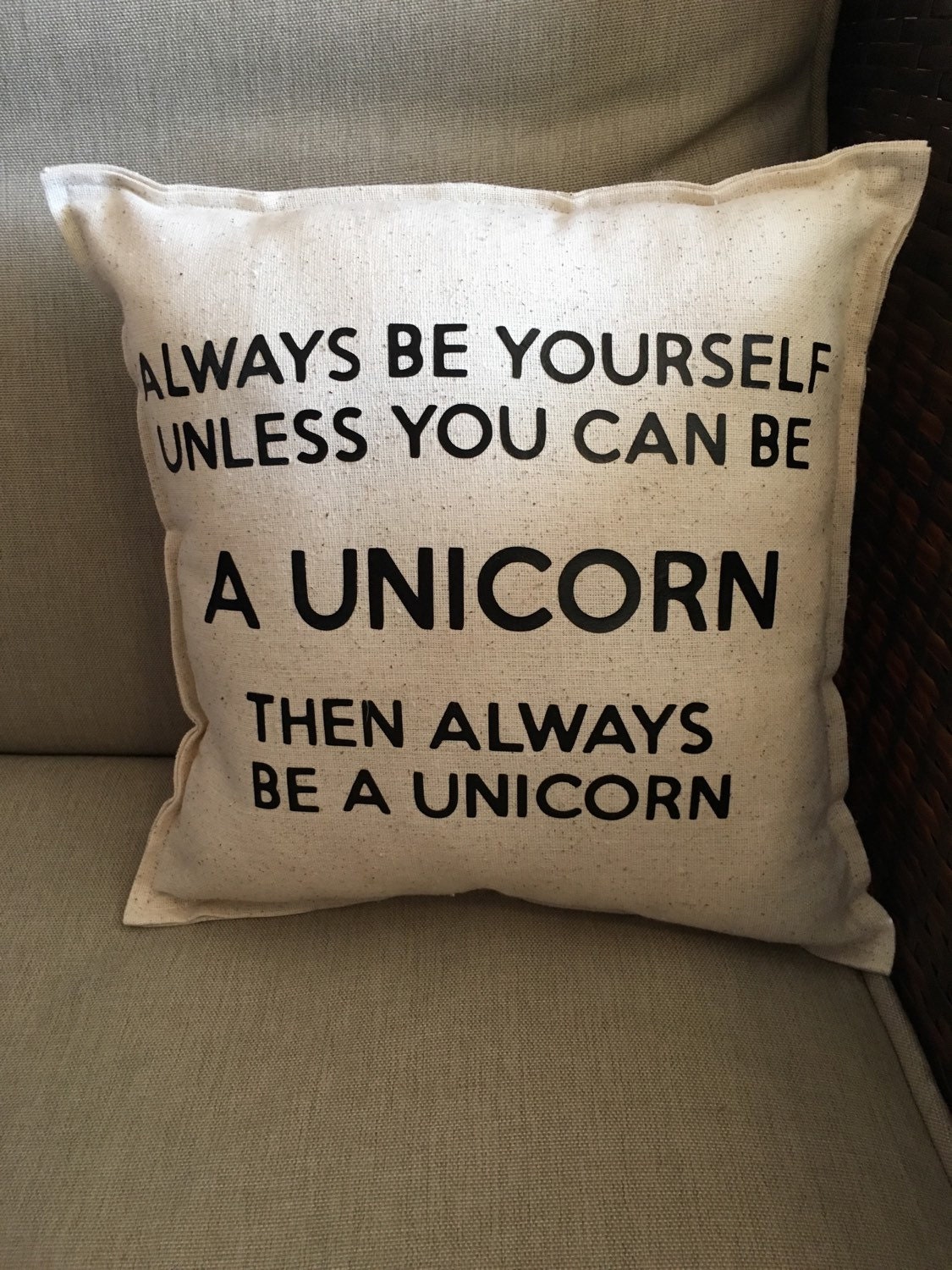 unicorn accent pillow