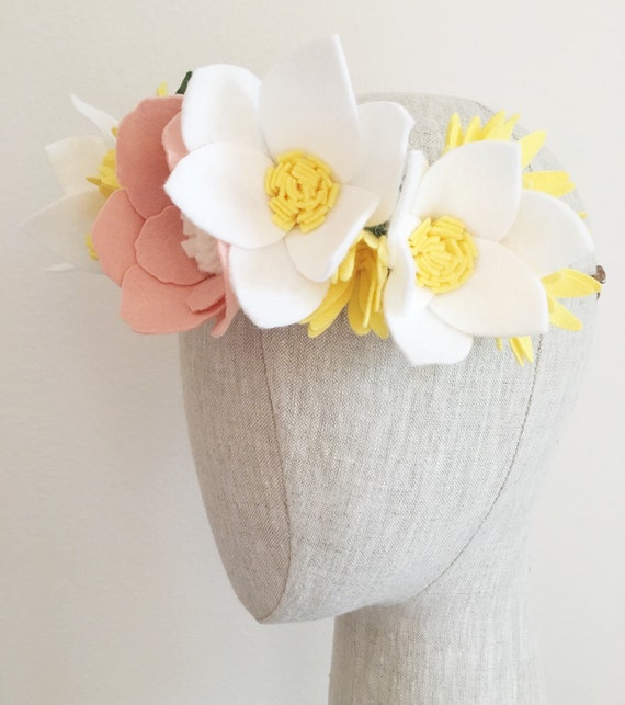Snapchat Flower Crown Snapchat Crown Felt Flower by alisonmichel