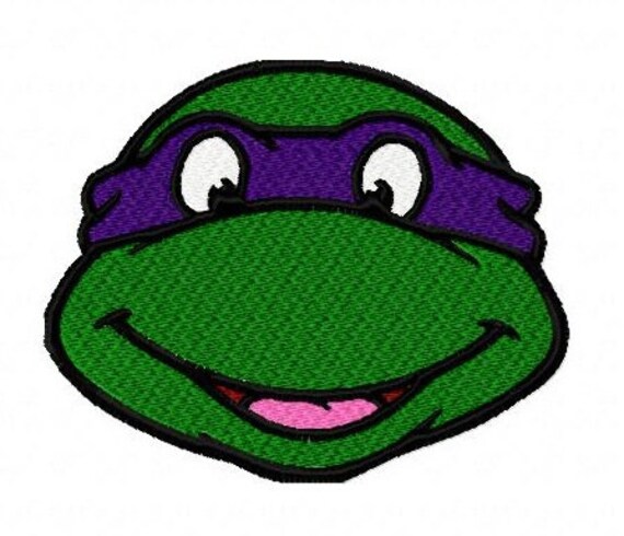 Teenage Mutant Ninja Turtle TMNT head machine embroidery