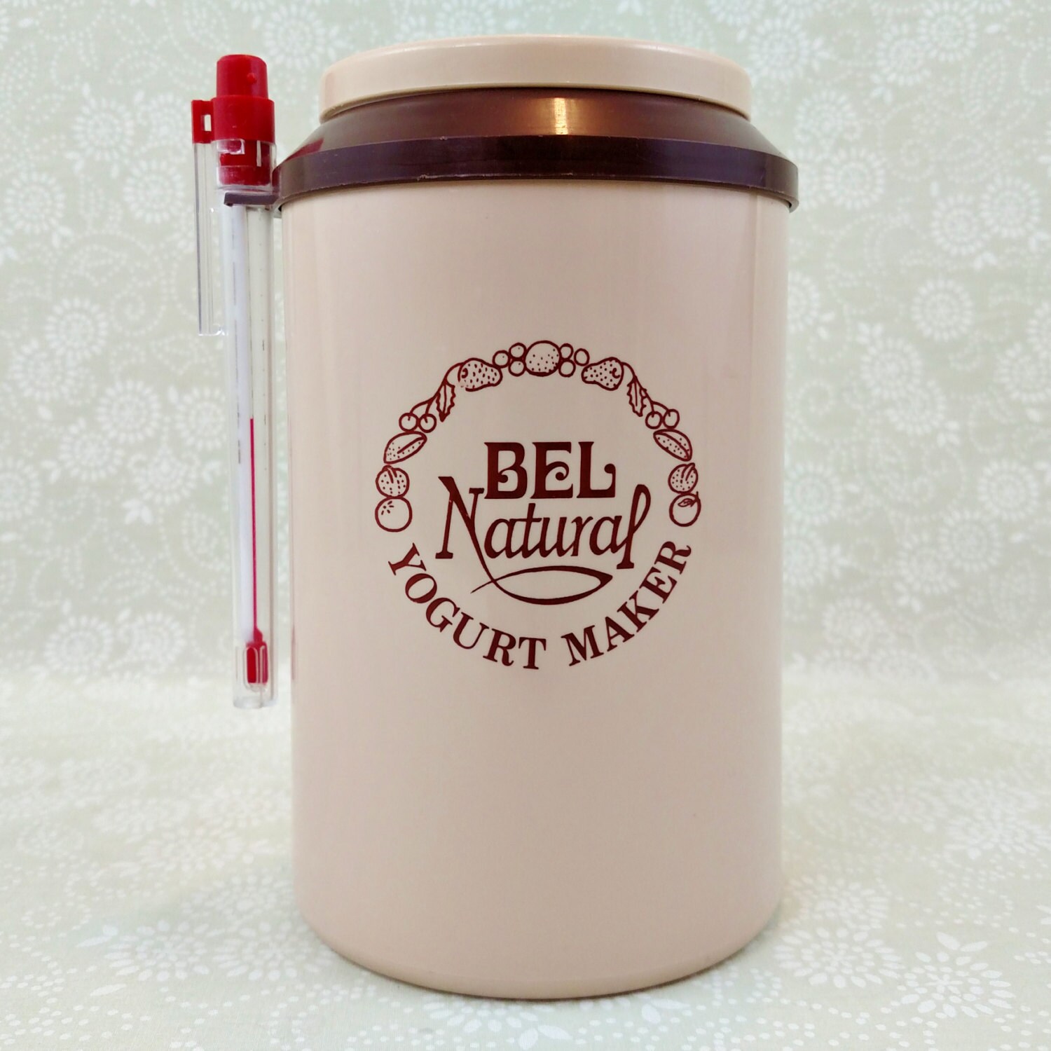 Vintage 70s 80s Bel Natural Yogurt Maker with thermometer made