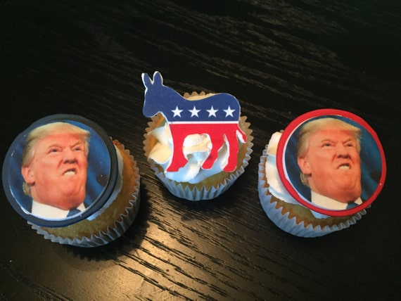 Donald Trump / Election Inspired Fondant Cupcake Toppers