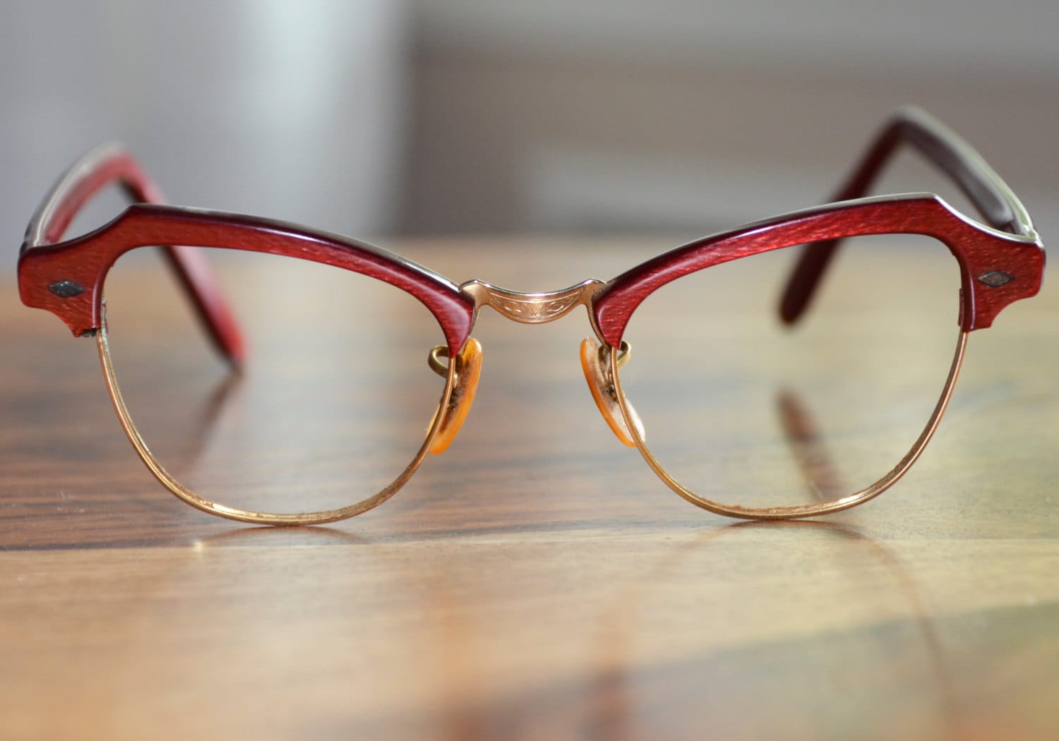 Unusual Red Cat Eyeglasses Gold Filled 44 20 By JustheGoodStuff   Il Fullxfull.906768056 7jc4 