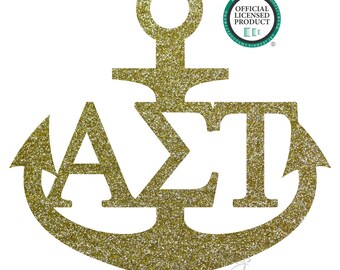 Licensed Alpha Sigma Tau Anchor Ornament Sorority