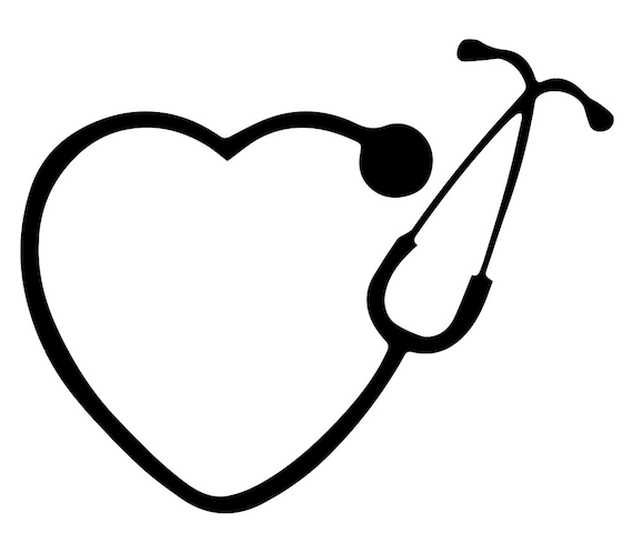 Heart Stethoscope Vinyl Decal