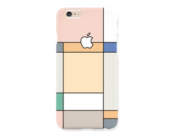 iPhone case - 'Pastel Grid Graphic' - iPhone 5s case, iPhone 6s case, iPhone 7+ case, iPhone SE, iPhone 7, non-glossy hard shell M27.