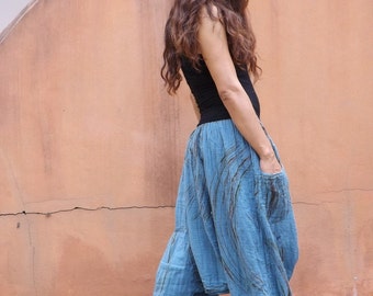 Harem Pants ...Yoga Pants ..Leasuire Pants ...Color Blue