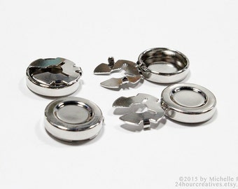 Button Cover Components - Blank Button Covers - Parts for Covered Buttons - Customizable Back Backings - Ships from USA - Pack of 10 Pieces
