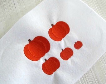 Mini Pumpkin Embroidery Design, 5 size filled stitch, digital download, machine embroidery, autumn design