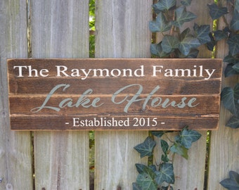 Personalized Lake House Sign, Lake House Decor, lake sign, personalized lake decor, custom lake house sign, lake lover, Cabin sign