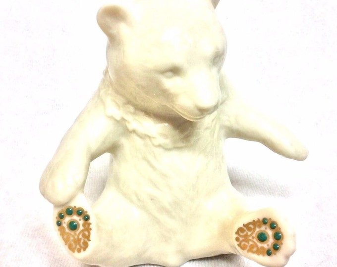Lenox China Jewels Collection, Ivory Colored Sitting Bear Figurine, Made in the USA, Gift For Christmas, Holiday Gift, Stocking Stuffer