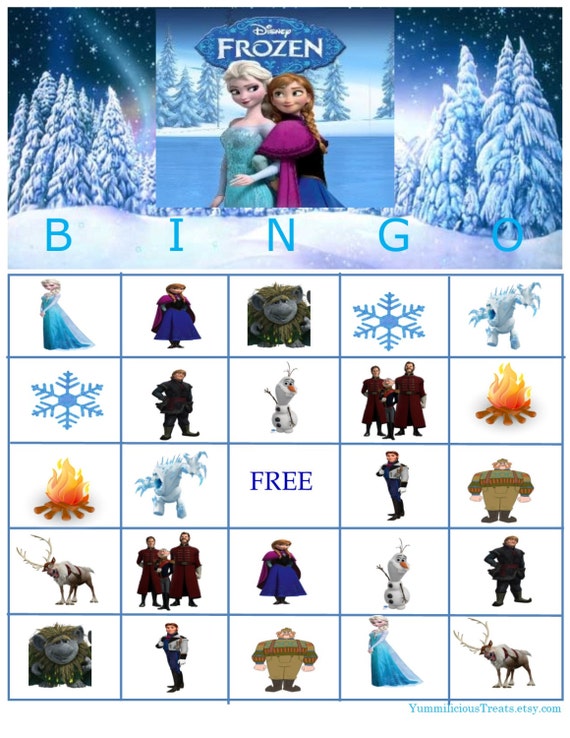 Disney Frozen Bingo Instant Download