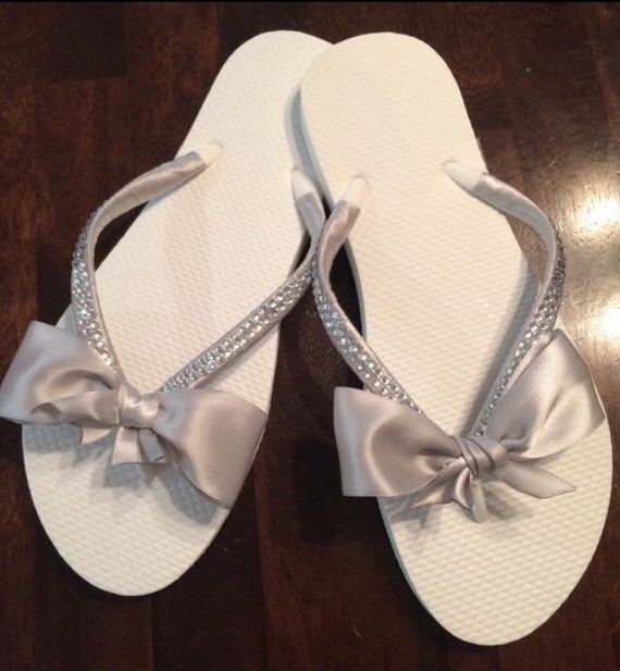 rainbow flip flops with rhinestones