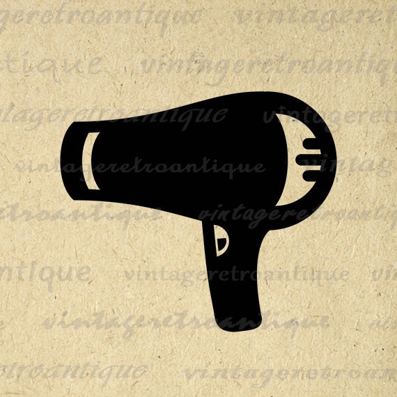 Printable Digital Blow Dryer Graphic Salon by VintageRetroAntique