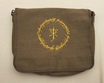 One Ring Embroidered Messenger Bag (Home Embroidered)