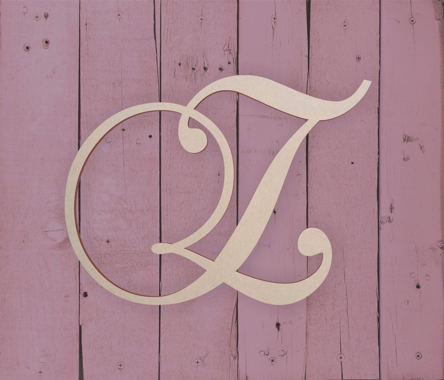 wooden monogram letter z large or small unfinished cursive cursive wooden letter